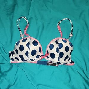 Victoria's Secret Sexy Little Things Polka Dot Bra - Navy and Pink